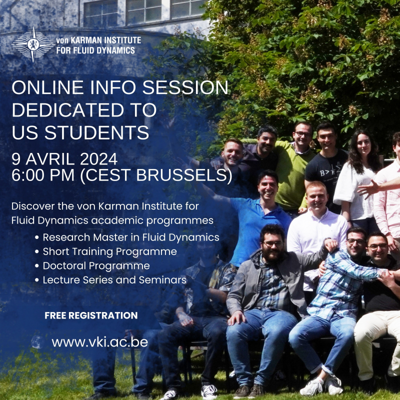 09/04 (6:00 PM) - Online Info Session on the VKI Academic Programmes dedicated to US Students