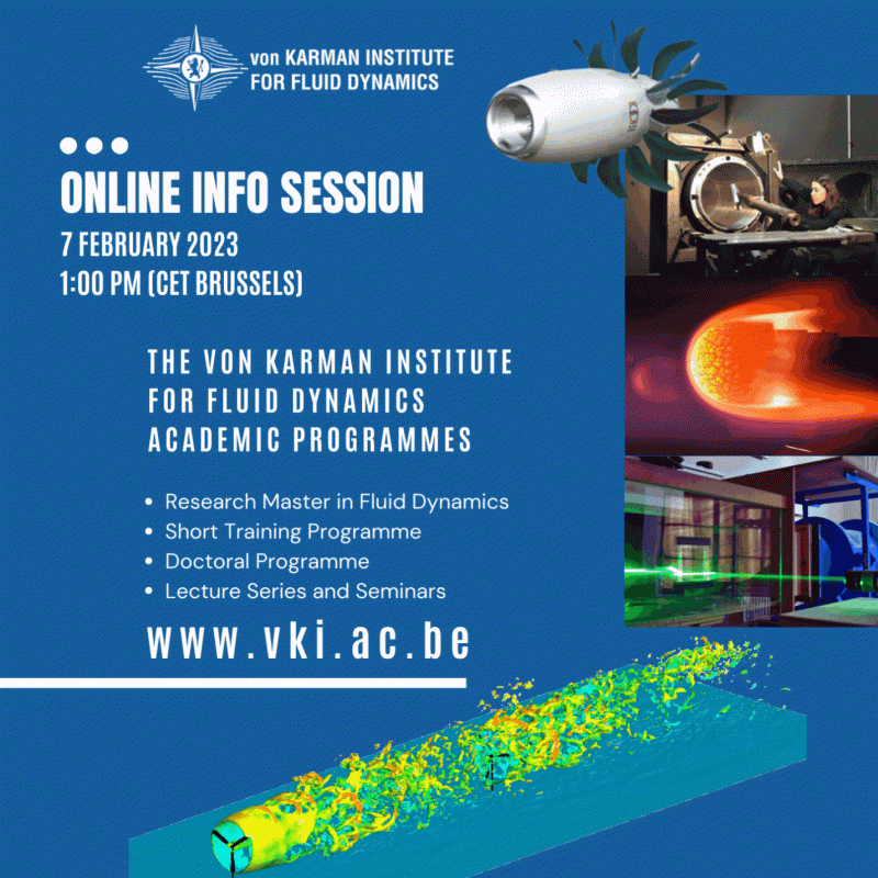7/12 (1:00 PM) - Online Info Session on the VKI Academic Programmes for Students
