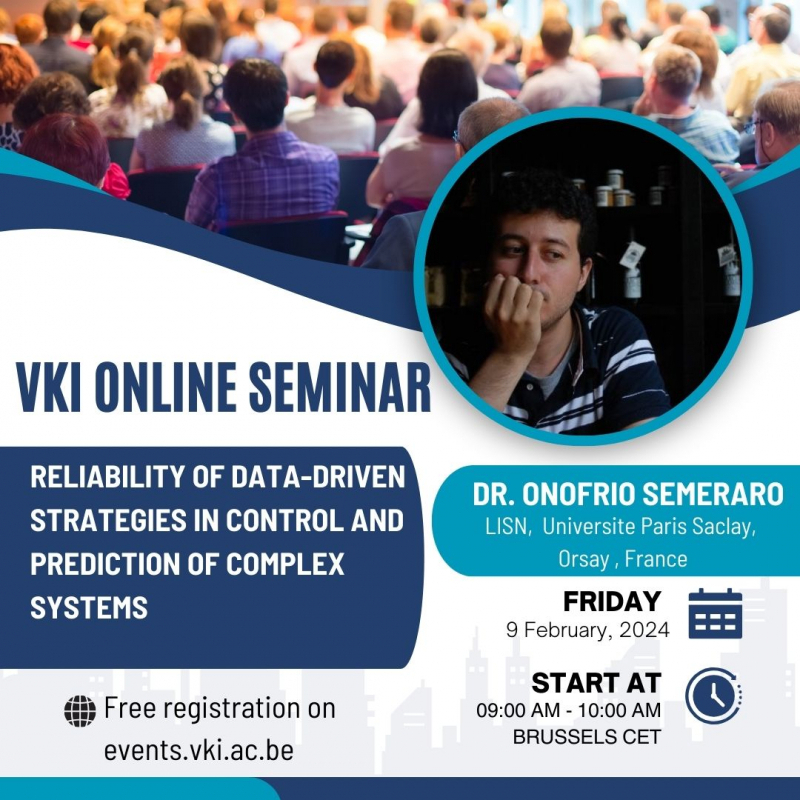 A Free Online VKI Seminar - Reliability of data-driven strategies in control and prediction of complex systems