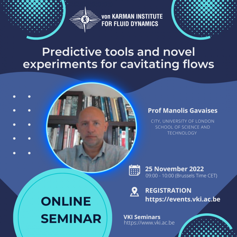 Online Seminar on Predictive tools and novel experiments for cavitating flows by Prof. Manolis Gavaises